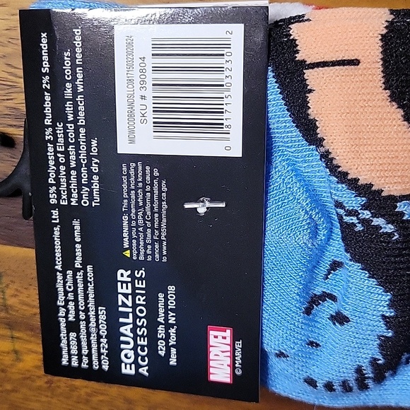 NWT Captain America Crew Socks - Picture 4 of 5